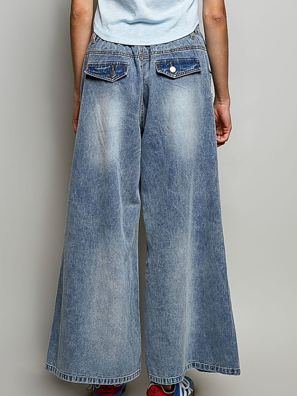 POL WIDE LEG RIVET DENIM - Picture 2 of 3